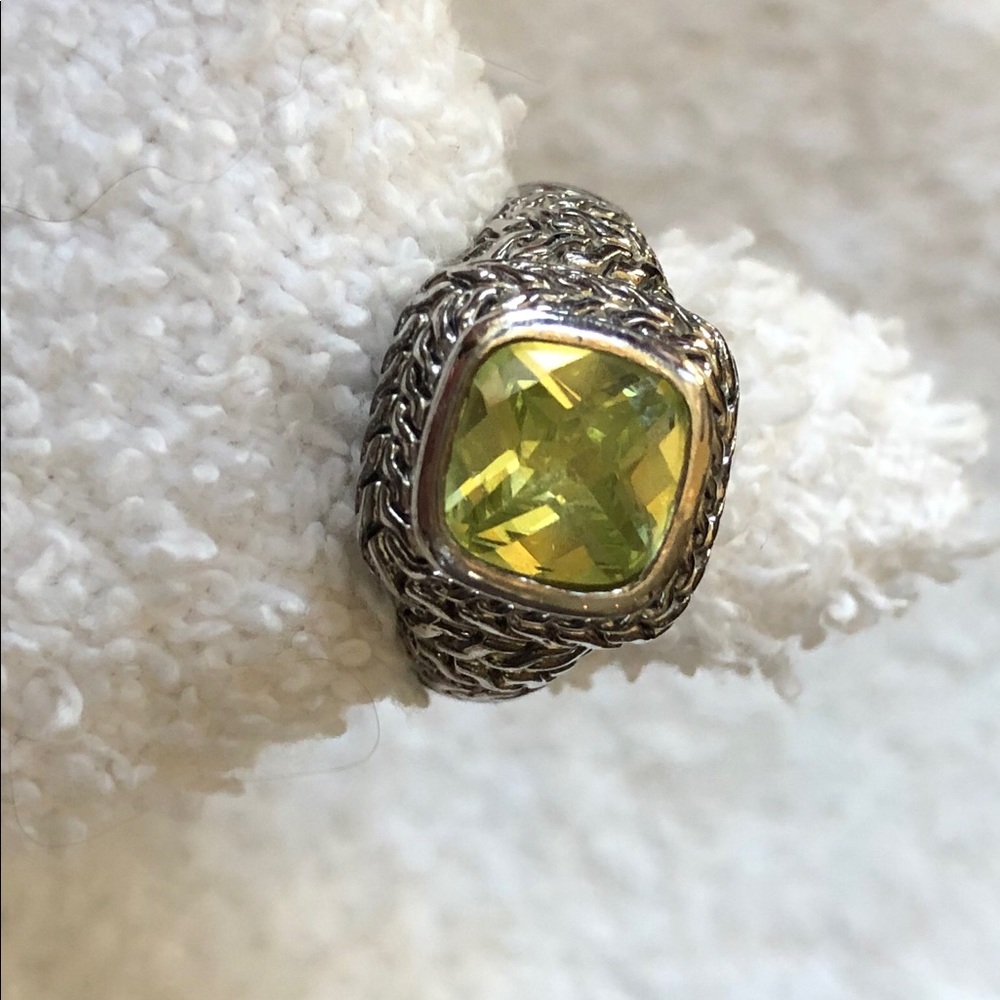 Sterling silver ring peridot stone